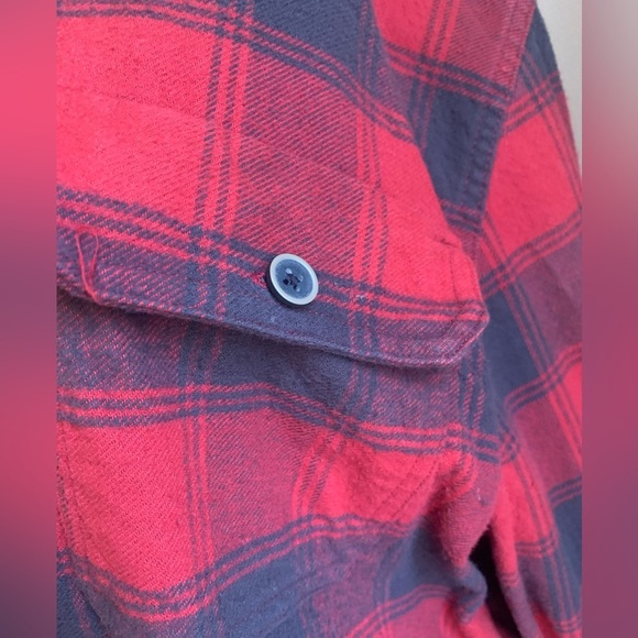Jachs flannel button down shirt, red and black plaid shirt - Picture 3 of 10
